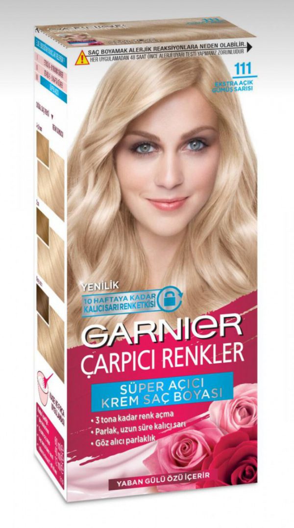 رنگ مو گارنیر بلوند نقره ای روشن 111 garnier